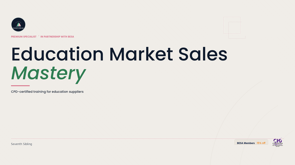 Education Market Sales Mastery Course