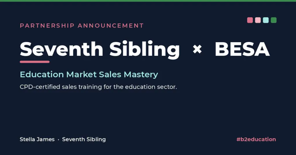 The news — partnership to deliver Education Market Sales Mastery to BESA members