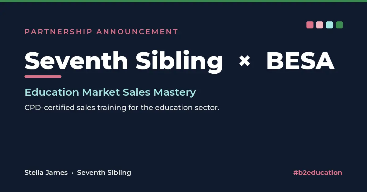 The news — partnership to deliver Education Market Sales Mastery to BESA members