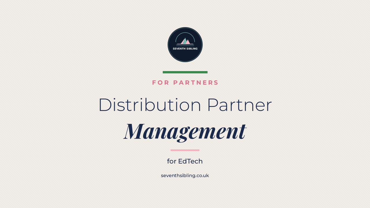 Distribution Partner Management for Education Technology
